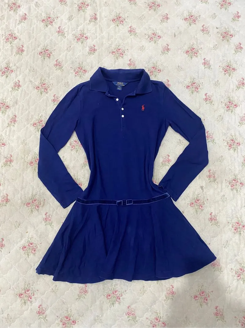 Minidress polo ralph lauren navy casual rampel coquette y2k photo 1