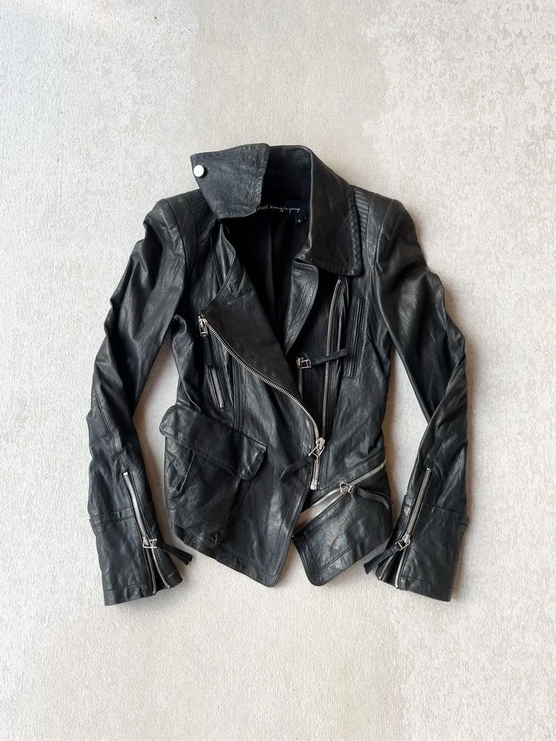 Obzee Kangjin Young y2k leather jacket photo 1