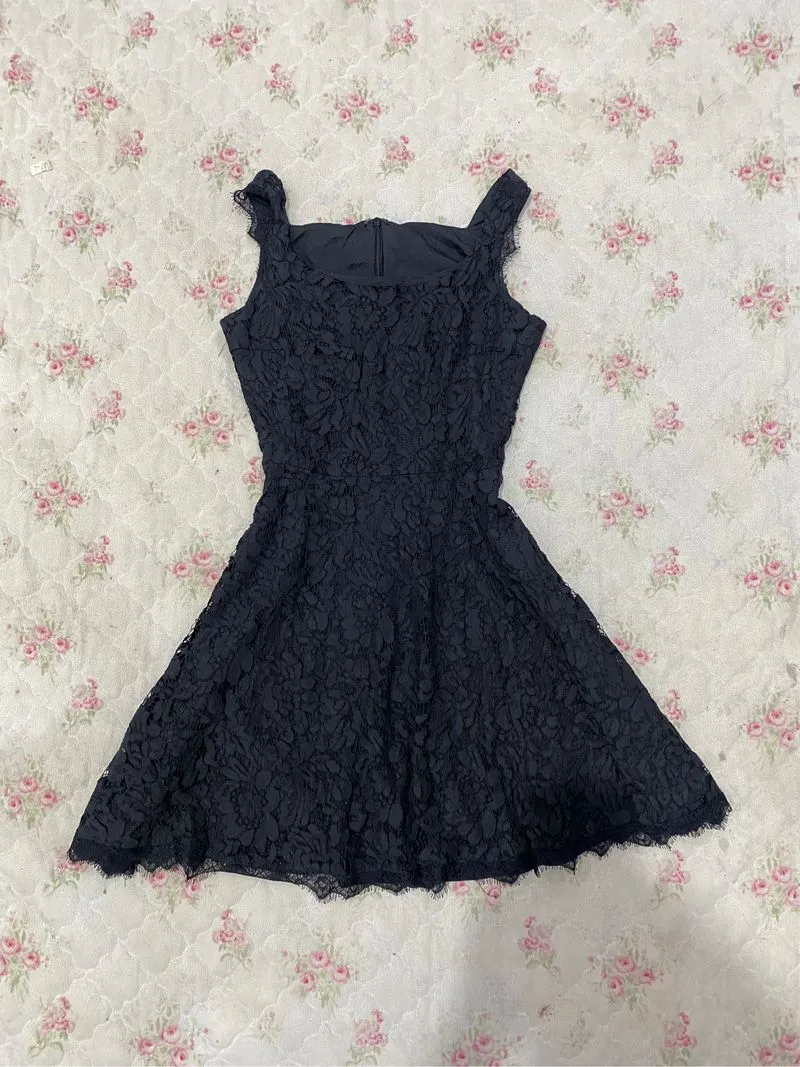 Minidress black lace katbol babydoll gothic grunge y2k photo 1