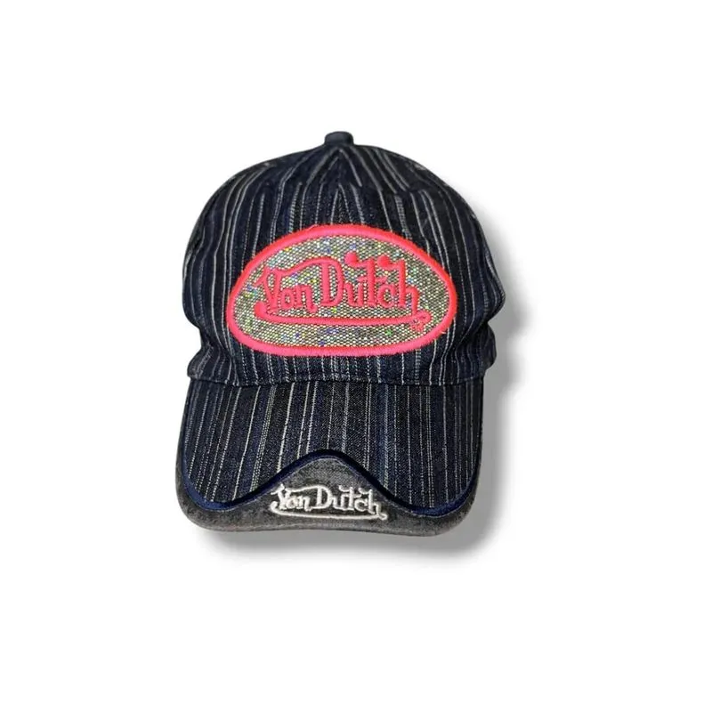 Caps VonDutch Stripe Denim Embroidered Logo photo 1