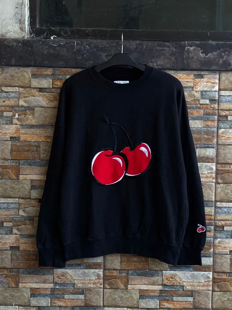 [Termurah] Kirsh Black Sweatshirt Big Logo Cherry photo 1
