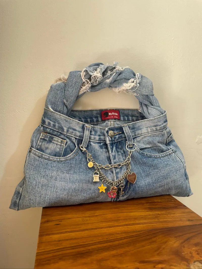 REWORKED BAG FROM JEANS  photo 1