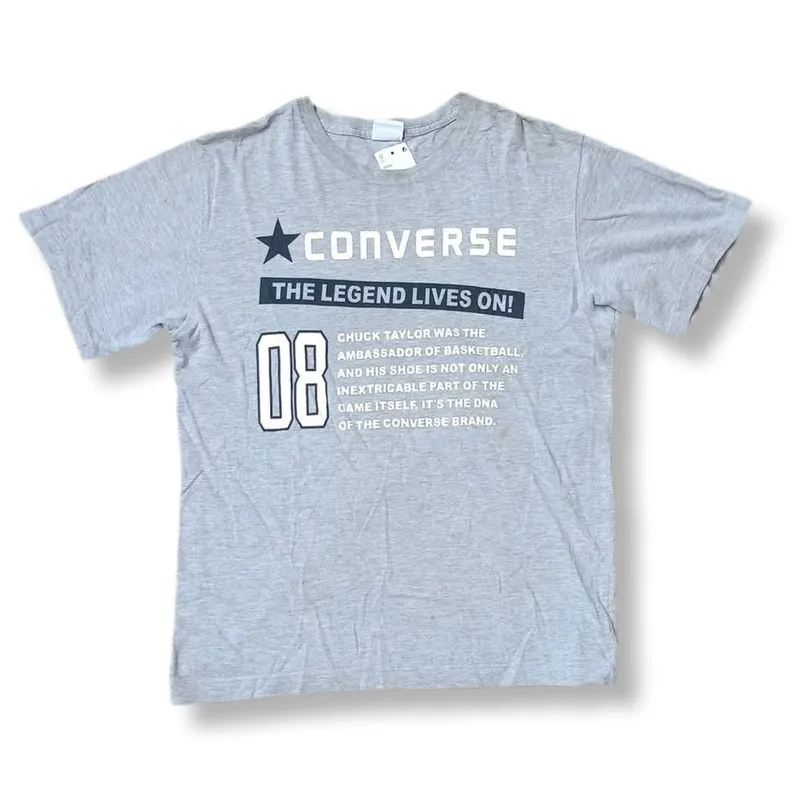 CONVERSE THE LEGEND LIVES ON GRAY T-SHIRT | KAOS | KDU #24  photo 1