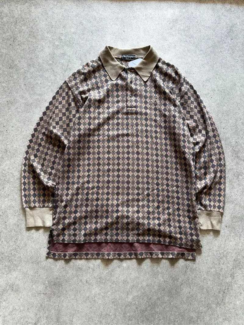 90s Burberry Nova Check Made in USA Polo Shirt photo 1