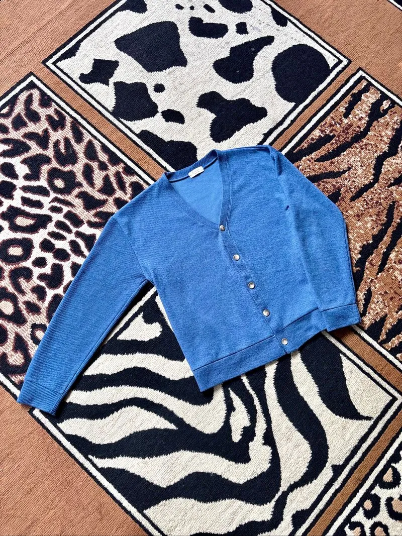 blue cardigan photo 1