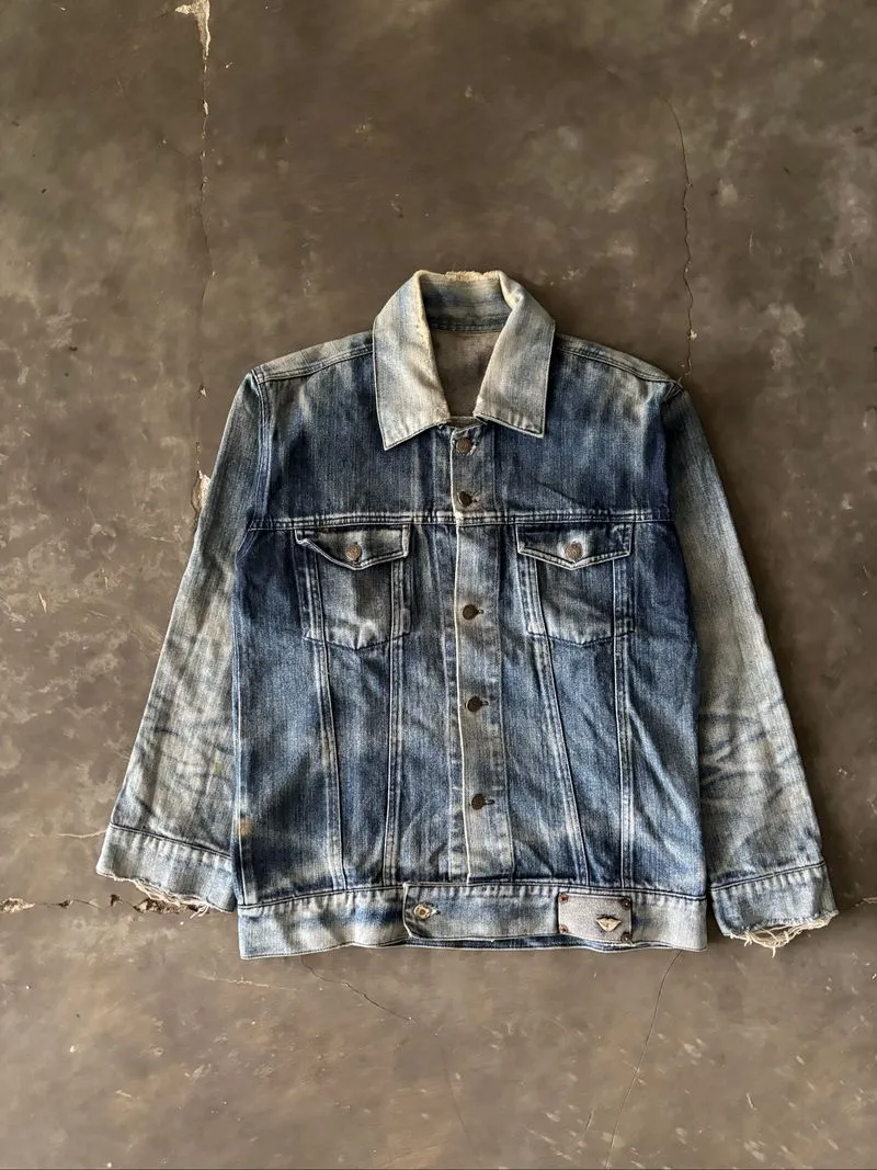 Denim Jacket Fading Distressed  photo 1
