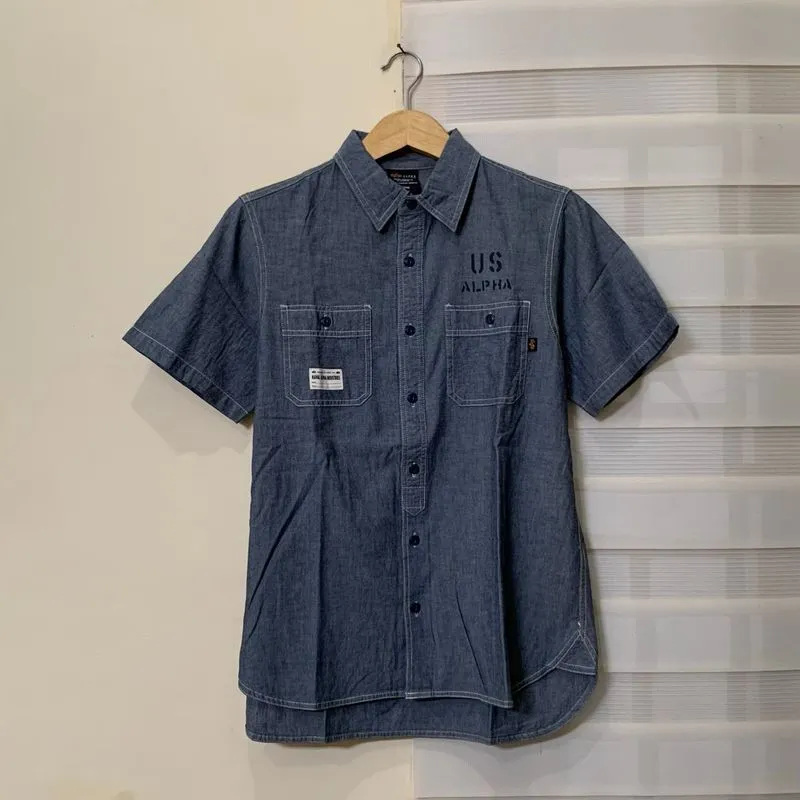 Alpha Industries Short-Sleeve Chambray Shirt photo 1
