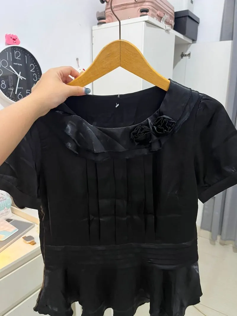 Black blouse import berfuring photo 1