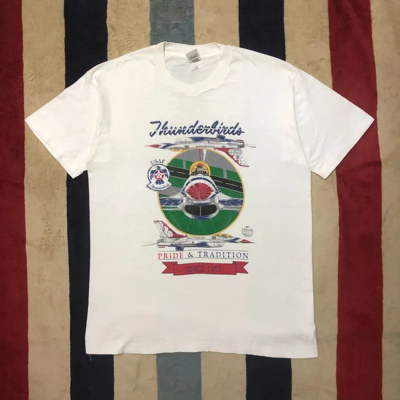 Vintage 1994 US Air Force Thunderbirds Aviation T Shirt photo 1