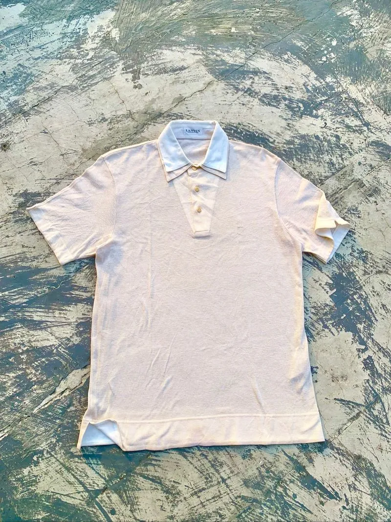 LANVIN Collection Double Collar Luxury Knit Polo  photo 1