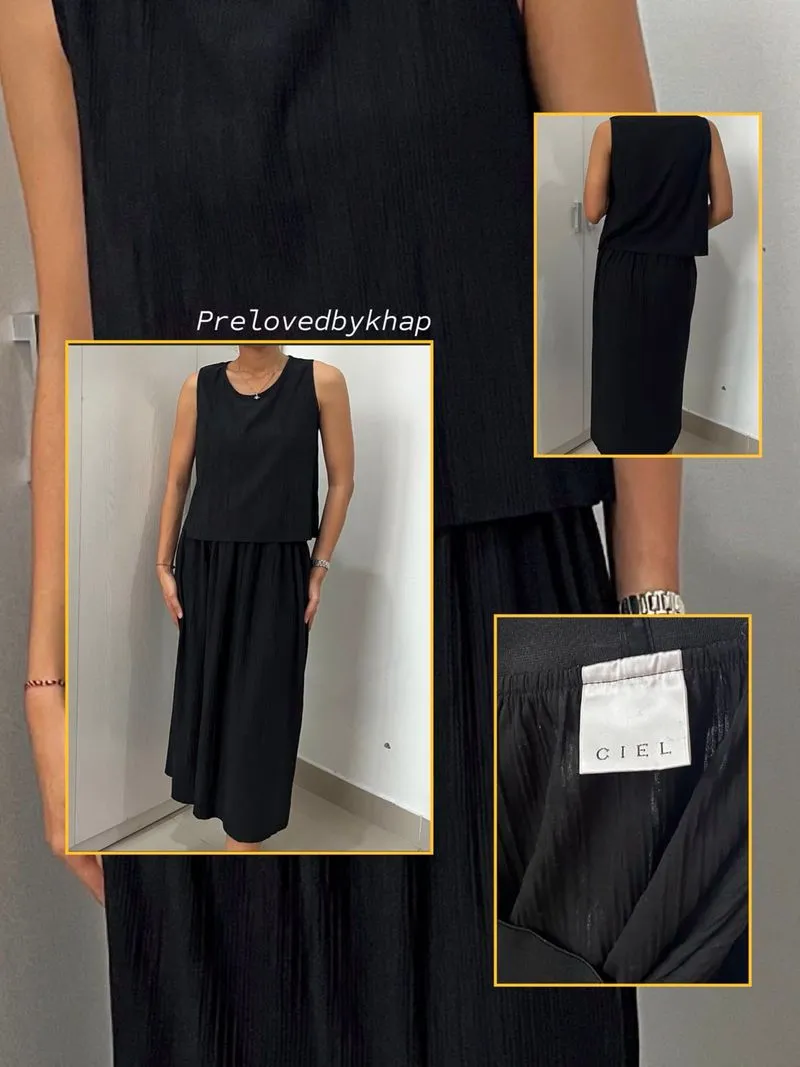 CIEL | ONE SET | Black Sleeveless Top & Black Maxi Skirt | W photo 1