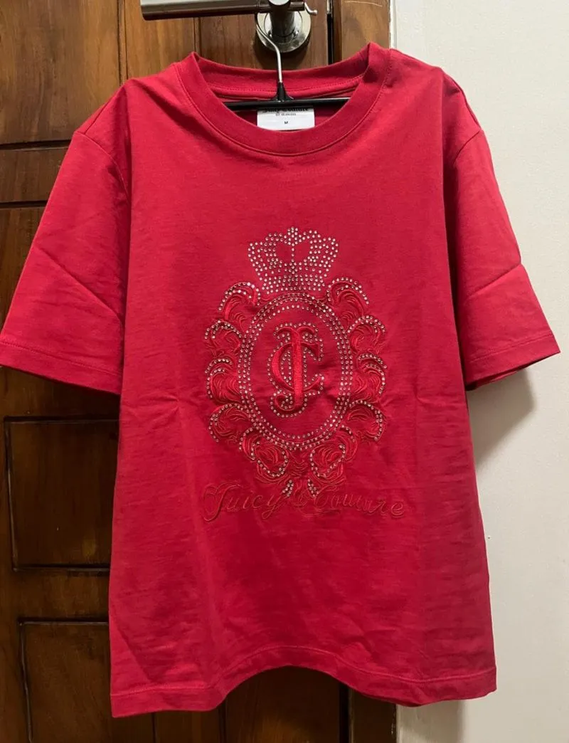 JC Y2K Bling Tee Shirt Red photo 1
