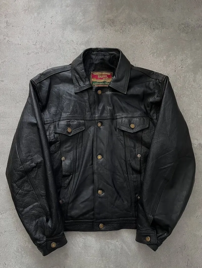 Akaso Type III Trucker Leather Jacket photo 1