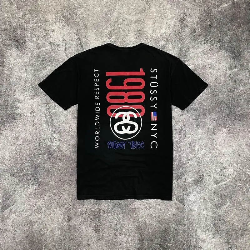 STUSSY TRIBE T-shirt hitam photo 1