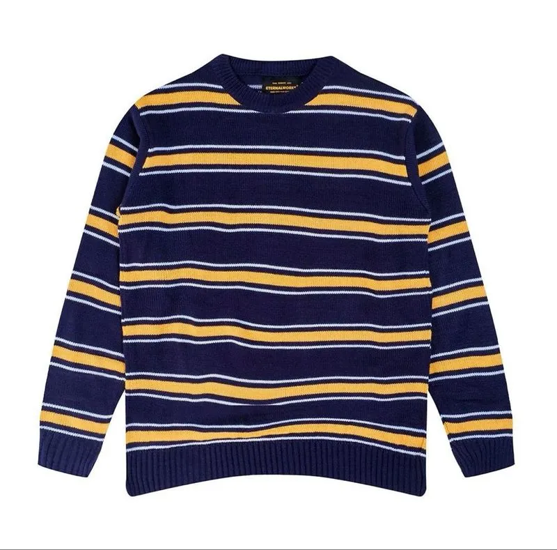 Eternalworks Navy Stripe Yellow Knitwear-Sweater Rajut photo 1