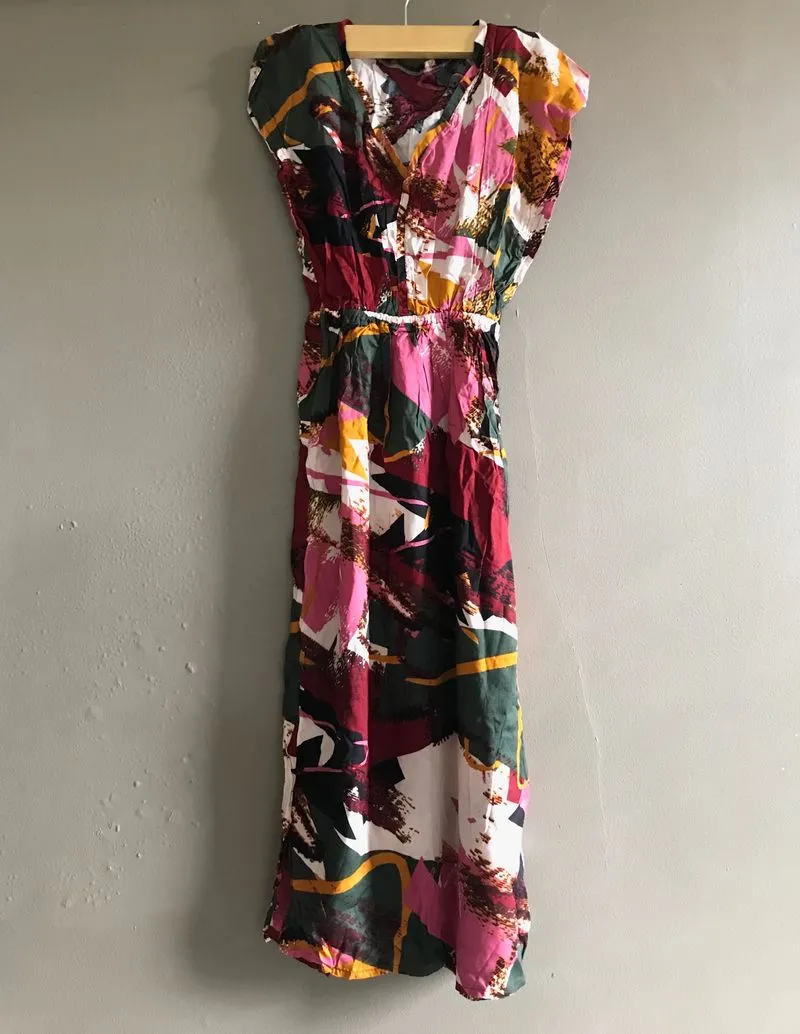 Minimalist Midi dress Wanita multicolor photo 1