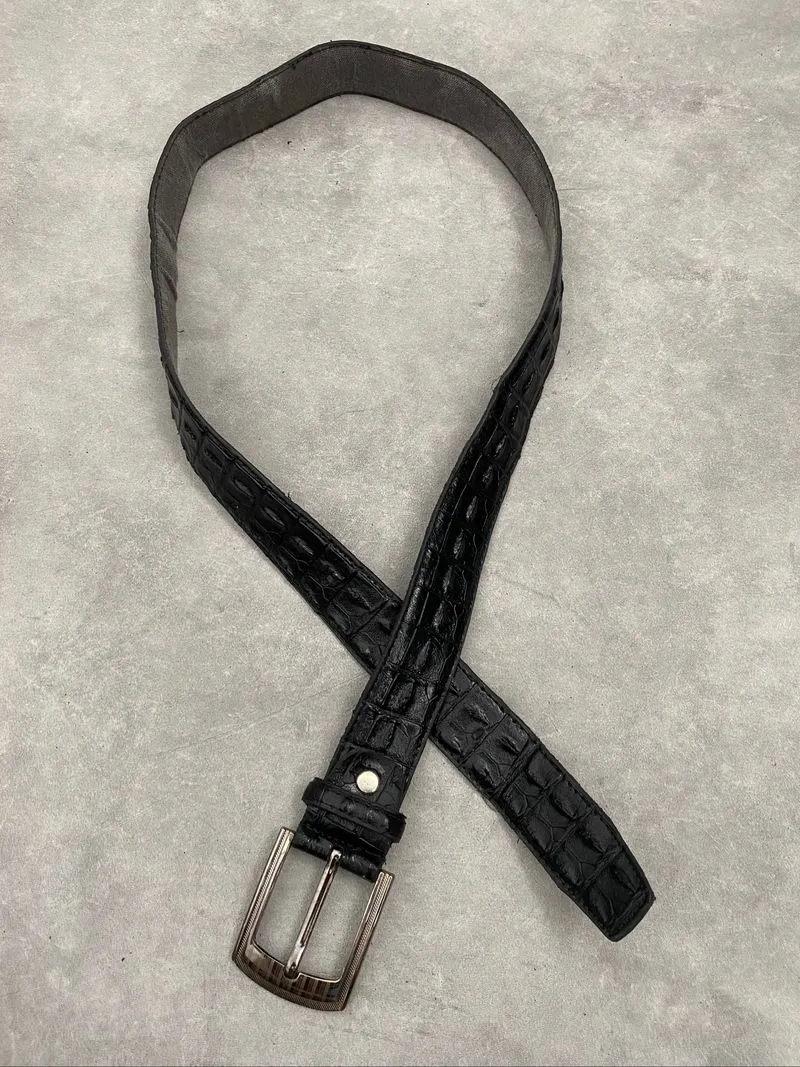 Aligator leather belt croco photo 1
