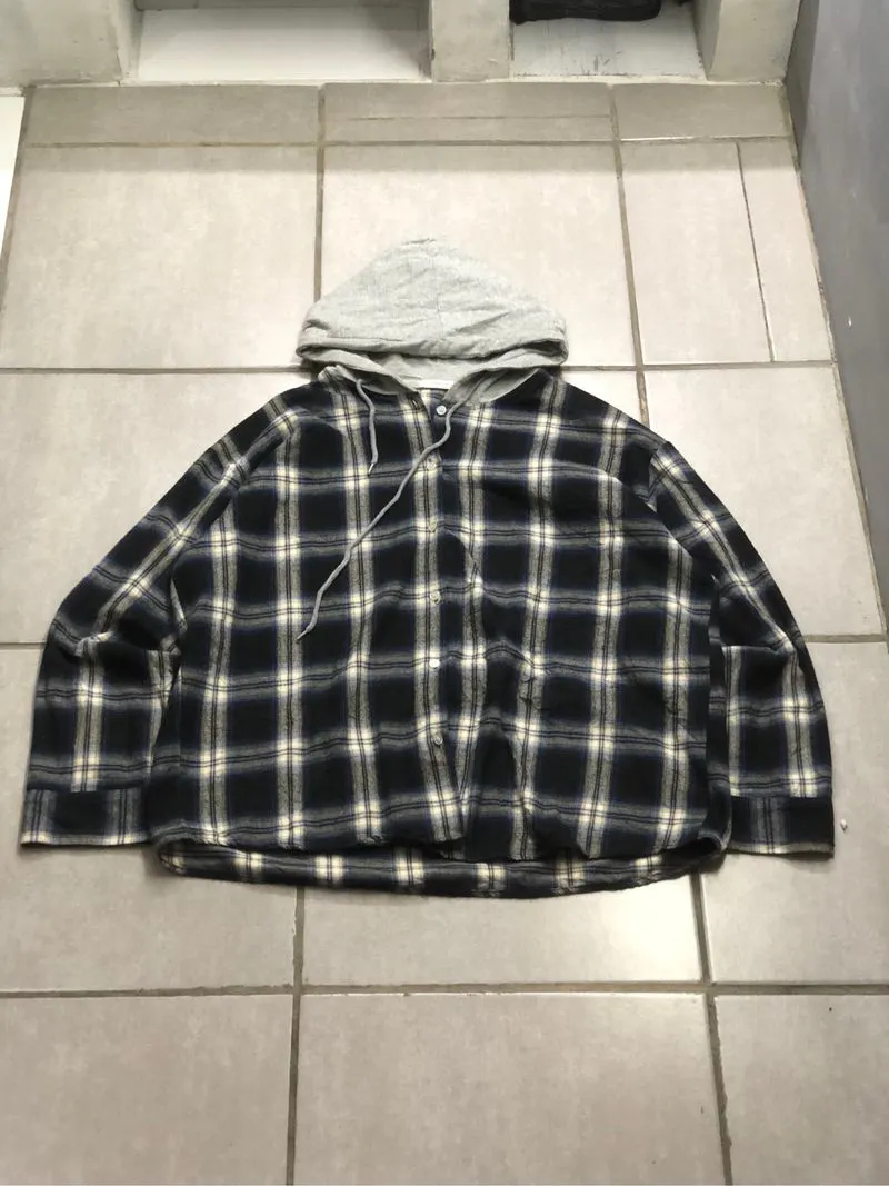 Flanel shirt with hoodie photo 1