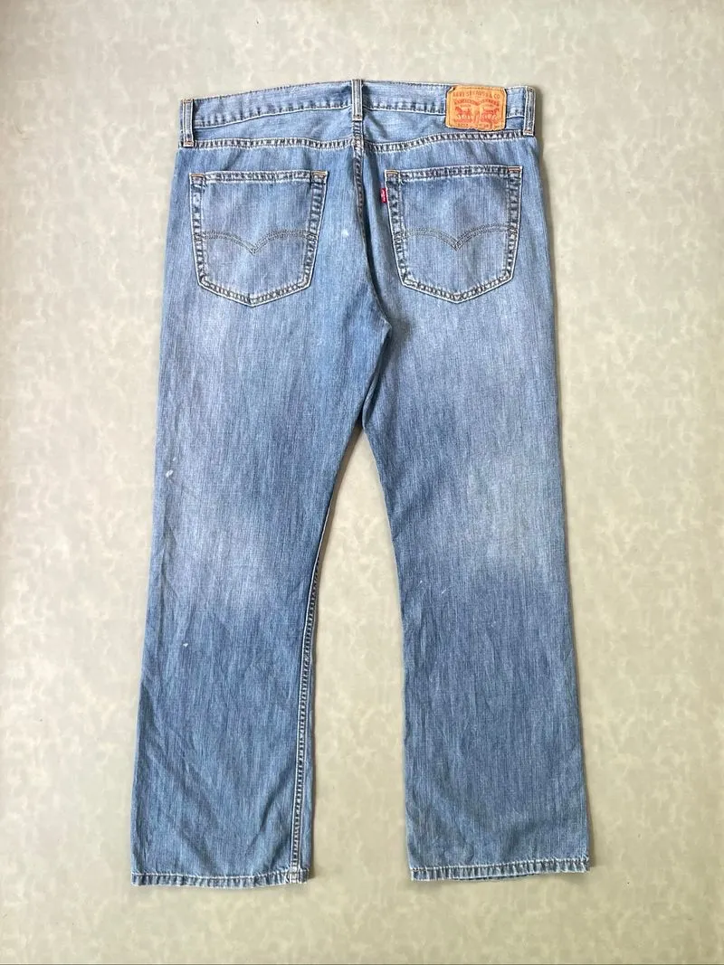 Levi’s 527 Low Bootcut Blowout Blue Jeans photo 1