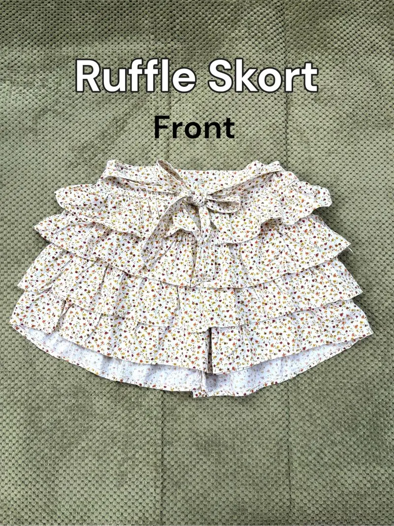 Cute Ruffle Skort with ribbon  photo 1