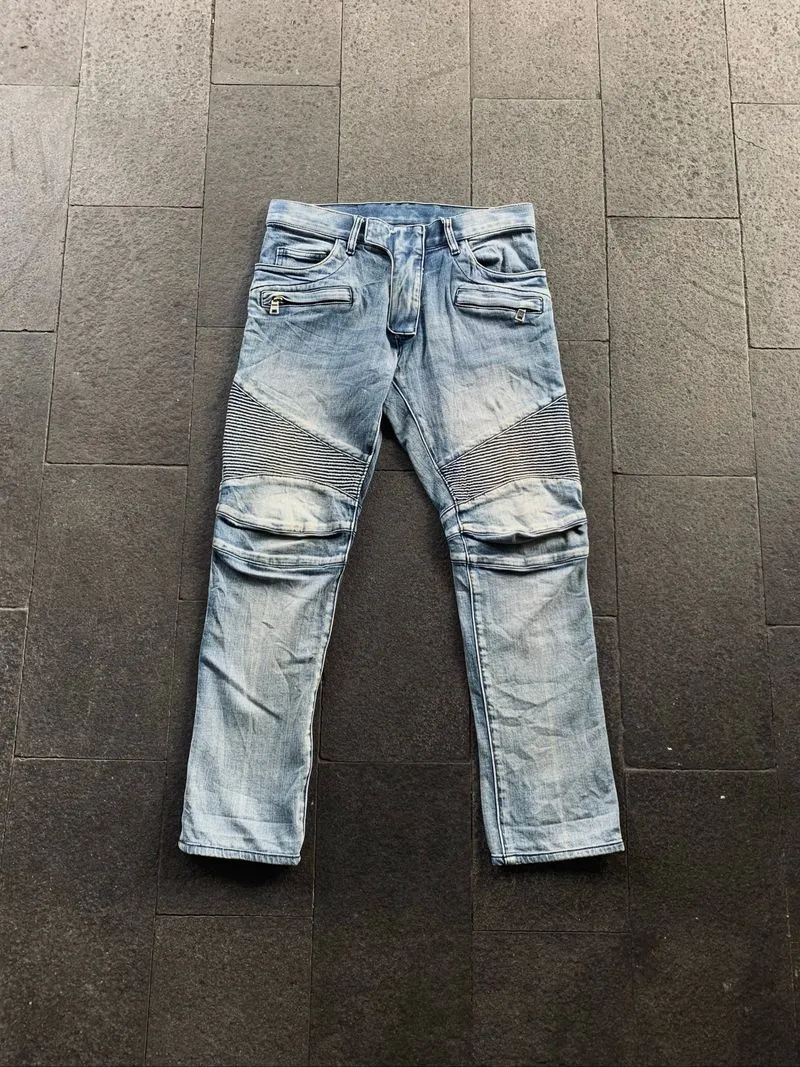 BALMAIN PARIS BIKER JEANS photo 1