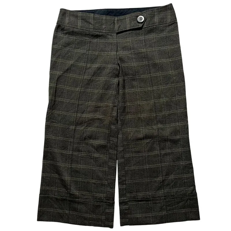 plaid wide leg pants photo 1