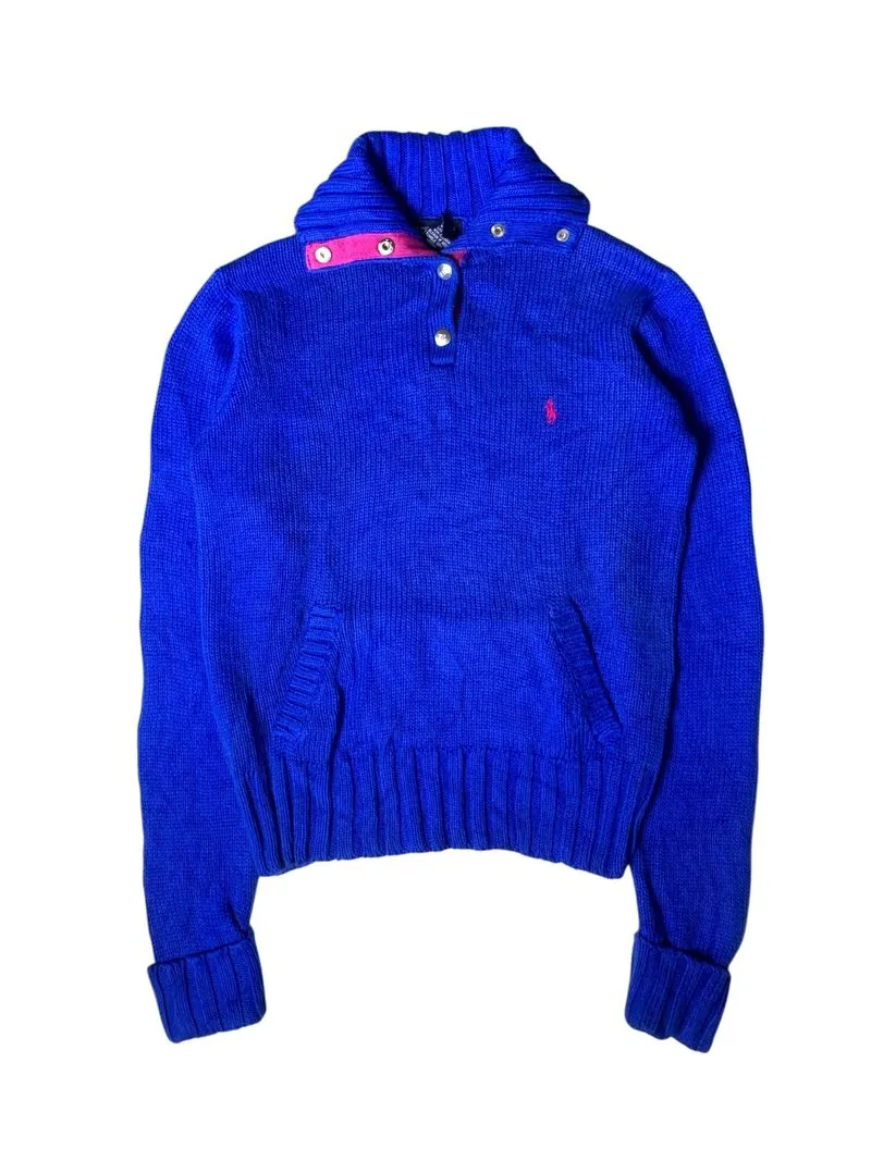 Polo ralph lauren embroidery logo half button sweater  photo 1