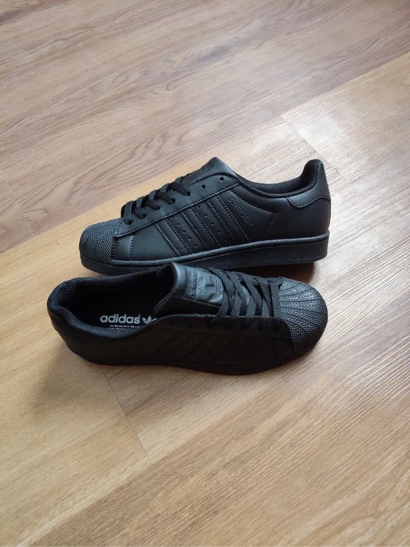 [Termurah] Sneakers - Adidas Superstar Full Black photo 1