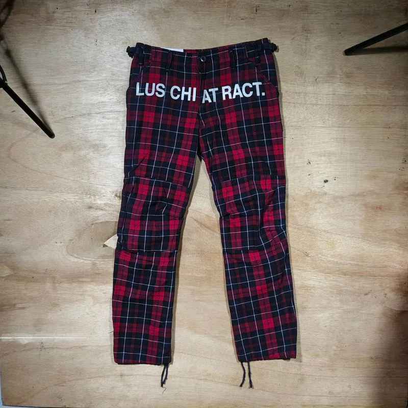 Re Dark Tartan Plaid Carpenter Pants photo 1