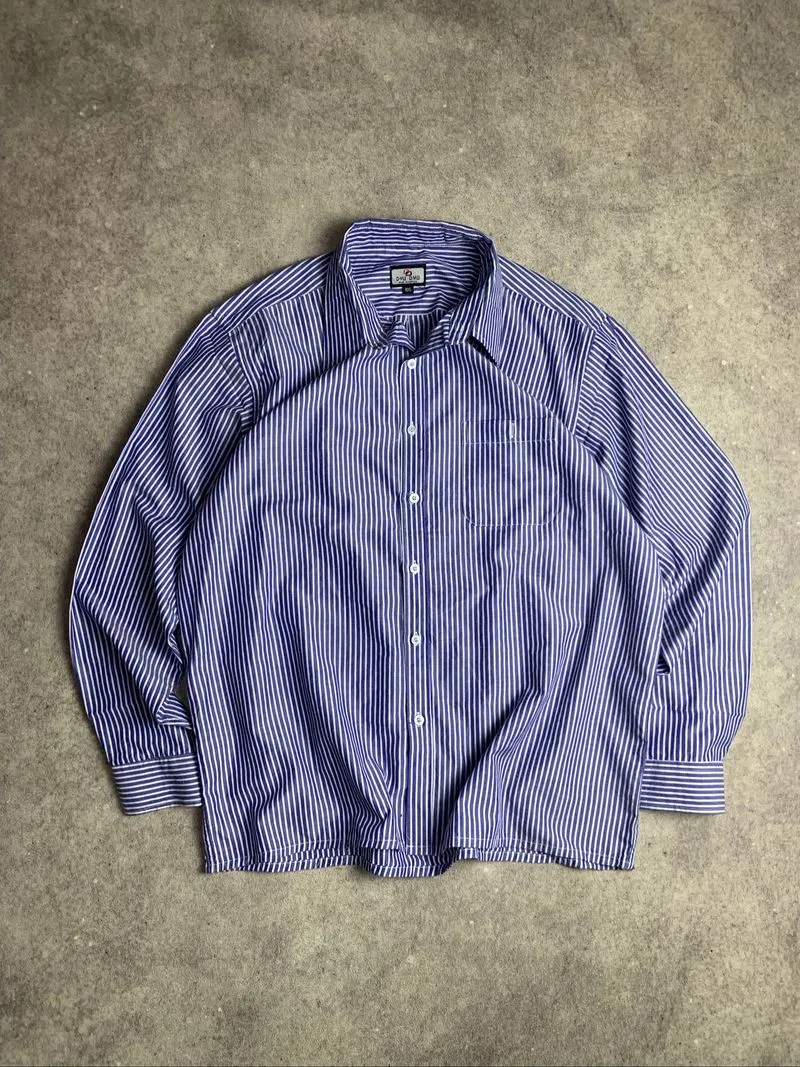 Kemeja Stripe Blue by Dyu Dyu Original Tag Mulus✨ photo 1