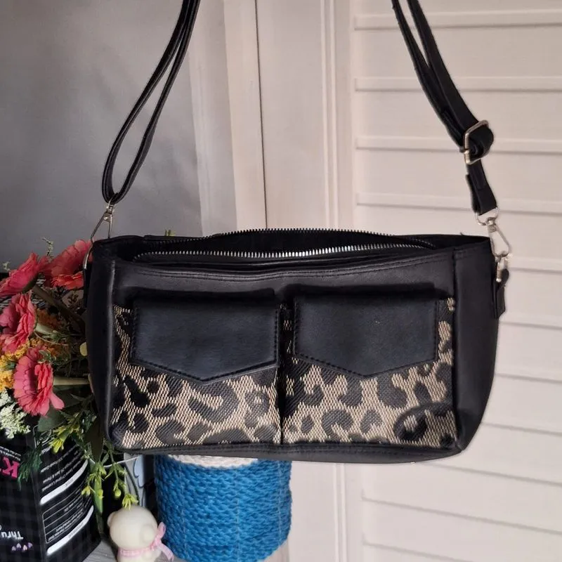((AVAIL)) Y2K Leopard Shoulder Bag Vintage 2000s Grunge  photo 1