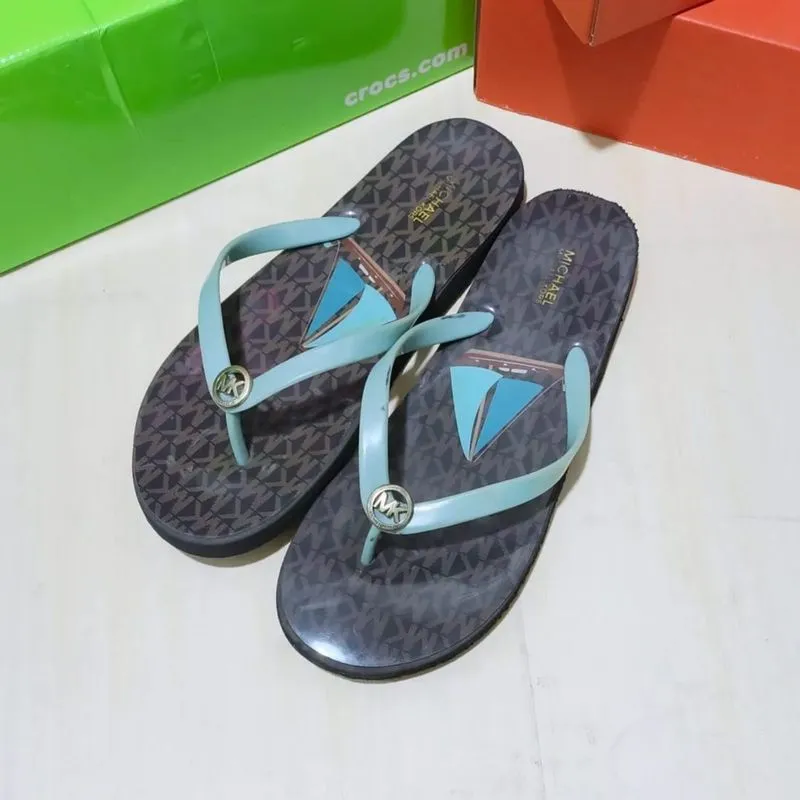 Michael By Michael Kors Women's MK Flip Flop Shiny Shoes Ori photo 1