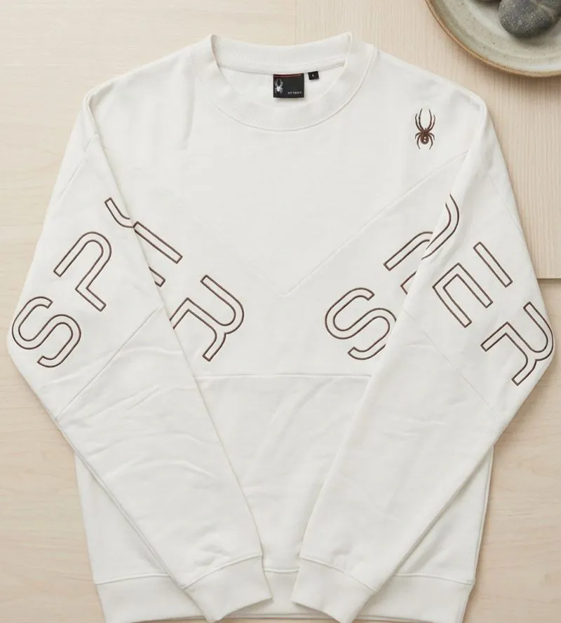 Spyder Big Logo Spellout Crewneck Sweatshirt Original -White photo 1