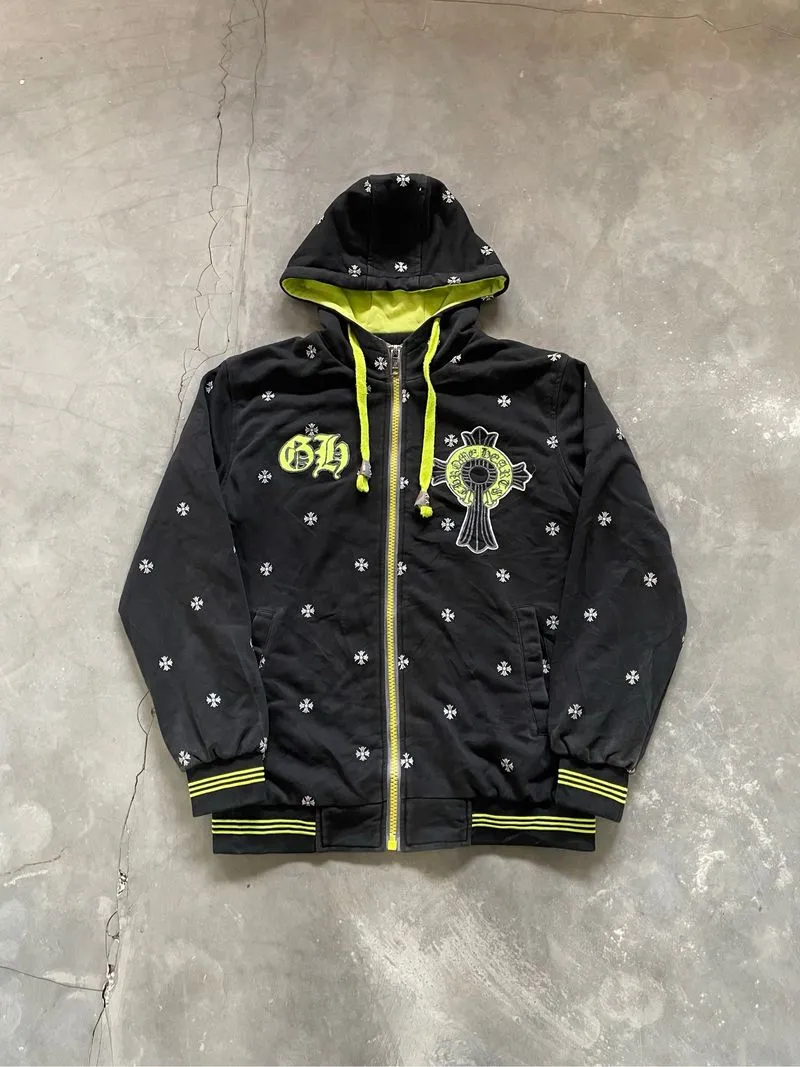 Chrome Hearts Monogram Logo Hoodie Neon Double Logo photo 1