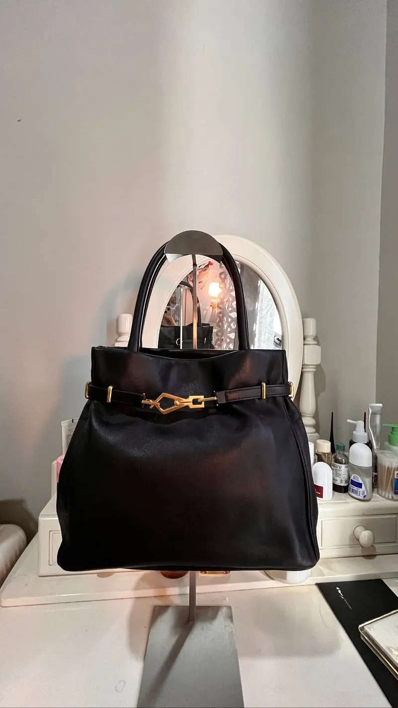 Classic Leather Small Tote in Small photo 1