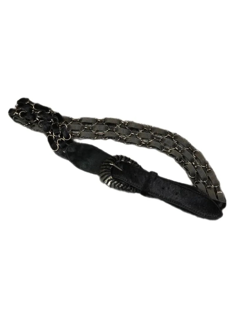 Y2K grunge emo fur mohair belts photo 1