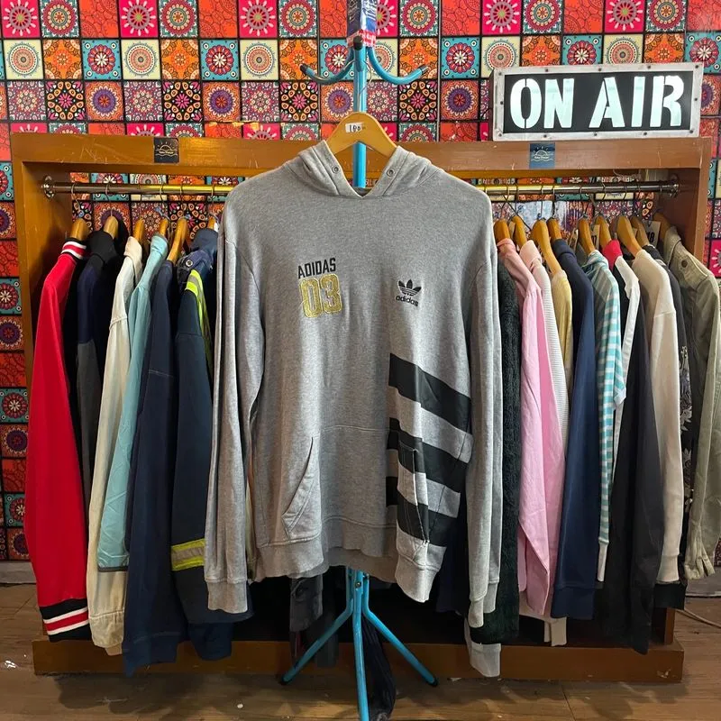 Adidas Originals Stripes Pullover Hoodie Embroidered photo 1
