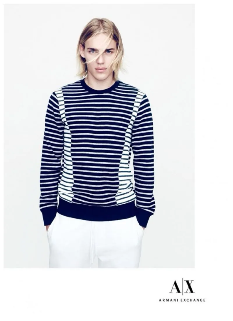 Armani exchange h holiday 14 stripe sweatshirt photo 1