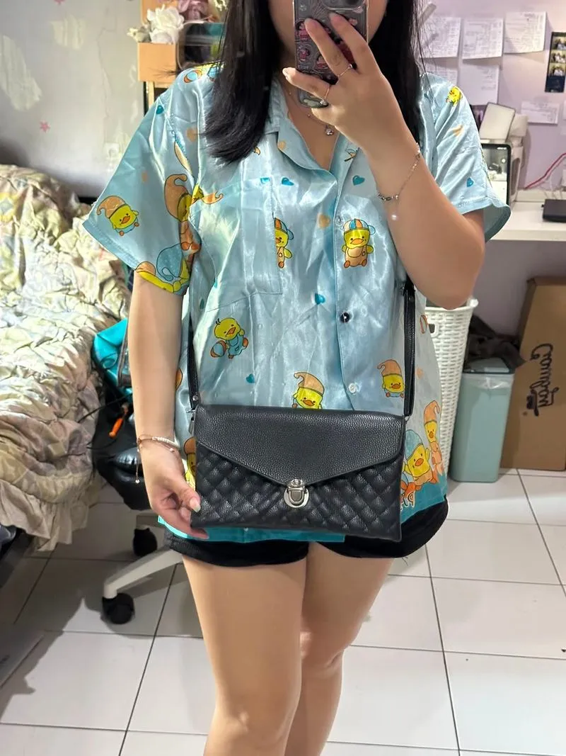 Tas Selempang Wanita Kasual Cewek Shoulder Sling Bag Kulit P photo 1