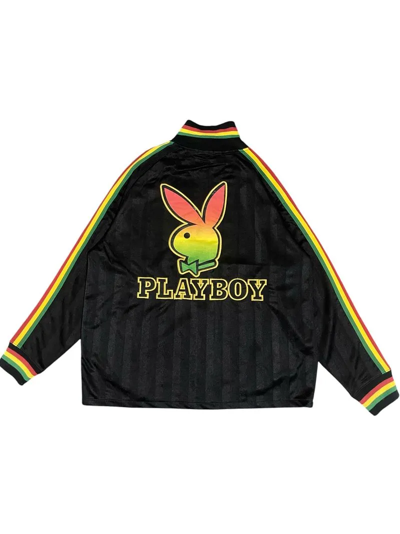 Y2K Playboy Jamaica Rastafara Uyeah Track Jacket photo 1