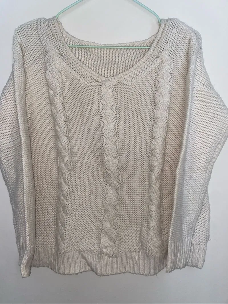 Knit Sweater Broken White photo 1
