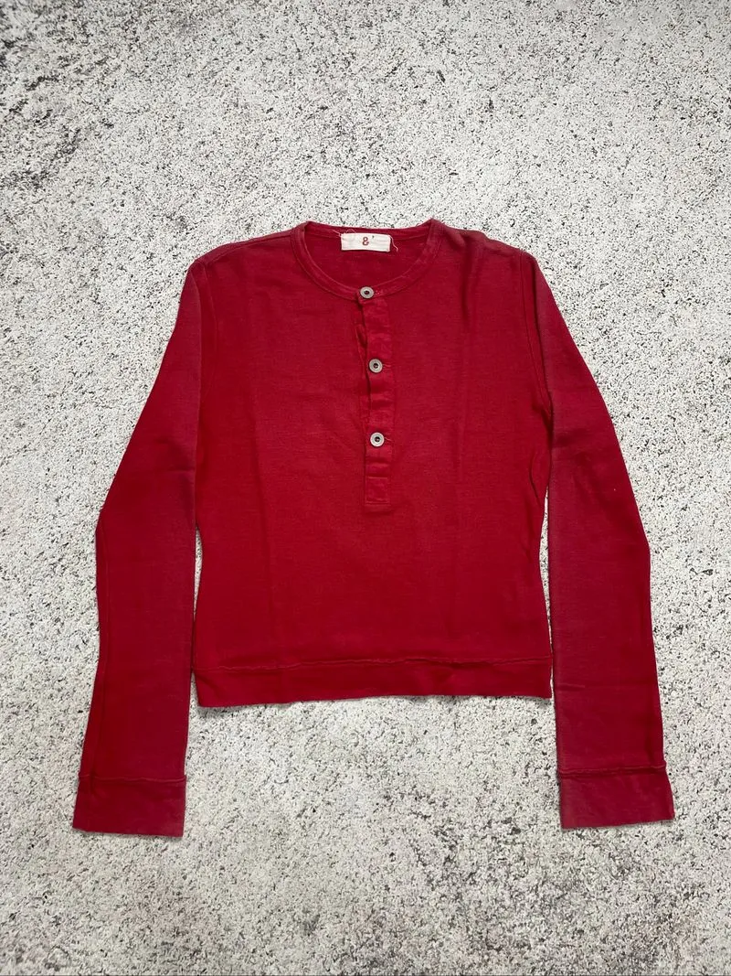 45rpm henley shirt crop vintage japanese brand kapital style photo 1