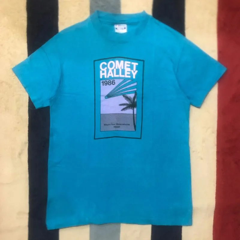Vintage 1986 Comet Halley Single-Stitch T-Shirt by Hanes photo 1