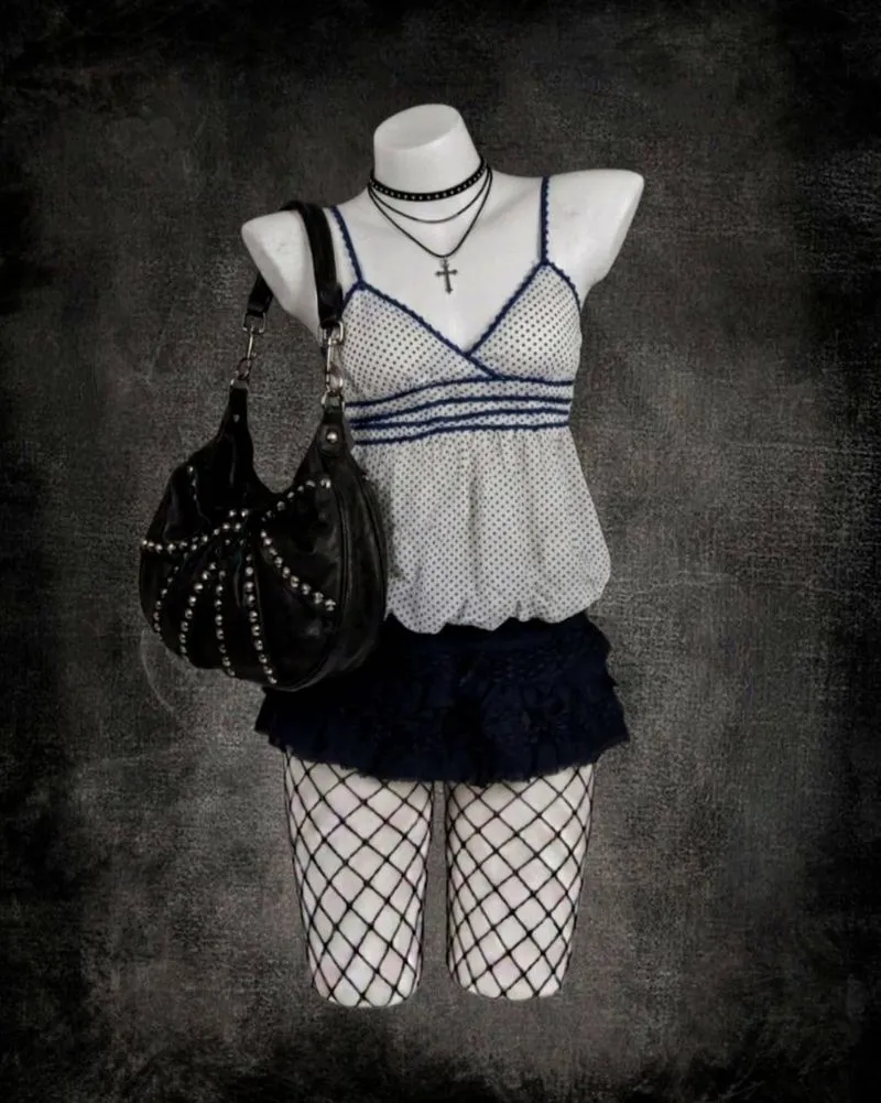 ˚⋆𐙚｡Cutie Polka Dot Cami Top𖦹.ᡣ𐭩˚ photo 1
