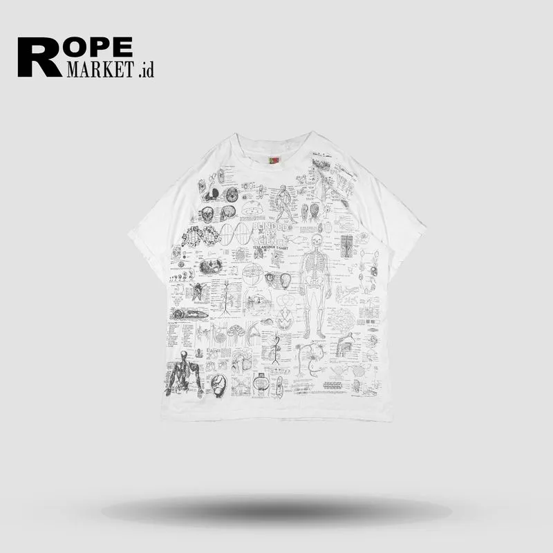 Vintage Tshirt BLINDED BY SCINCE test answer ANATOMY 90s aop photo 1