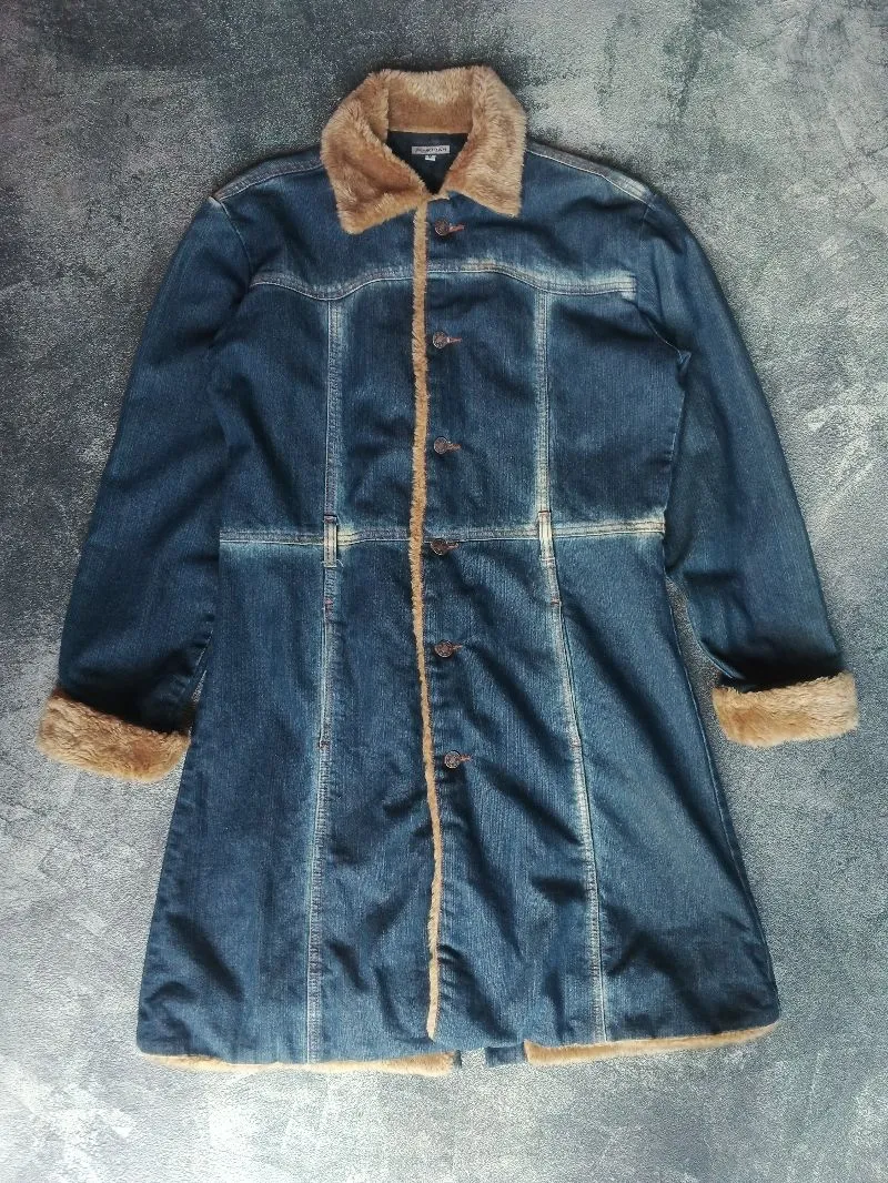  trench coat / long denim jacket Vintage  photo 1