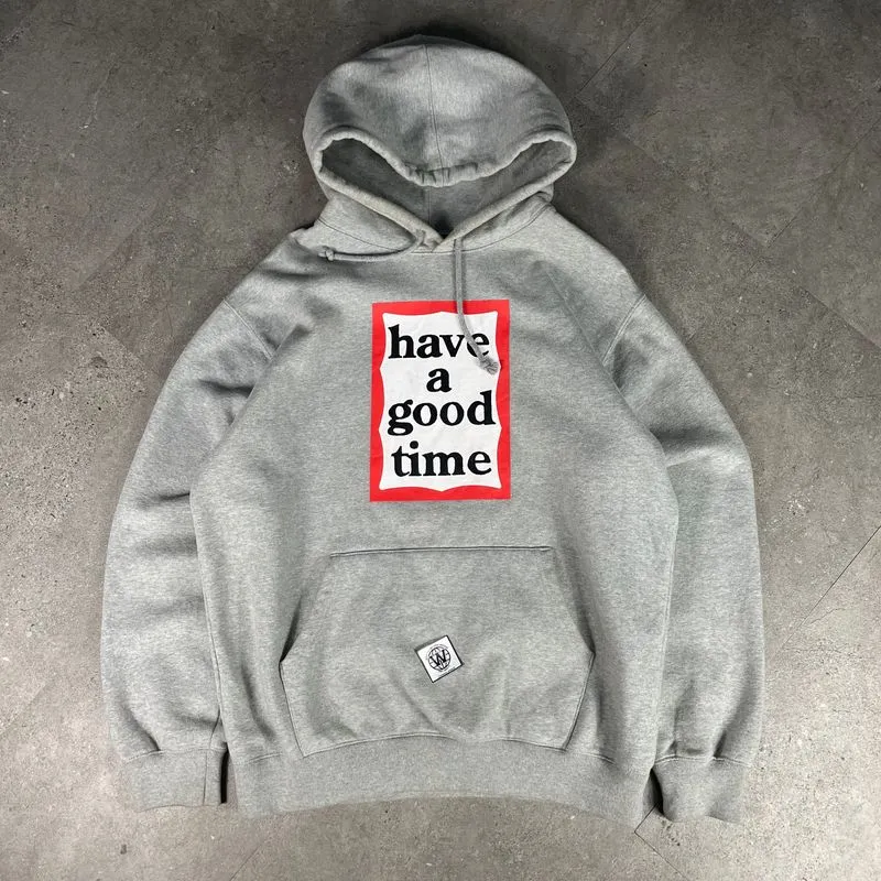 have a good time Streetwear Y2K Hoody Pria gray photo 1