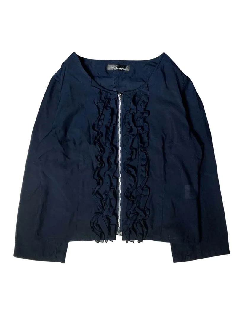 Artemarvel ruffle zipper blouse  photo 1