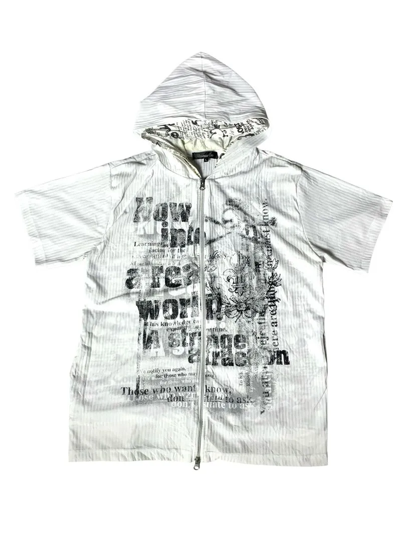 Beaumont carr poem double zipper & layer sleeveless hoodie photo 1