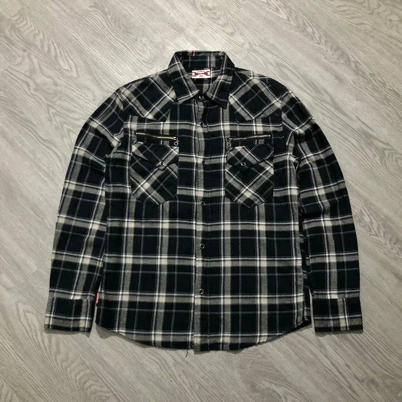 2000s Edwin Japan Western Cowboy Button Up Shirt Black photo 1